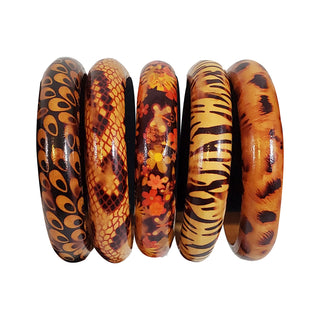 African Wood Bangles - OJ Styles and Accessories