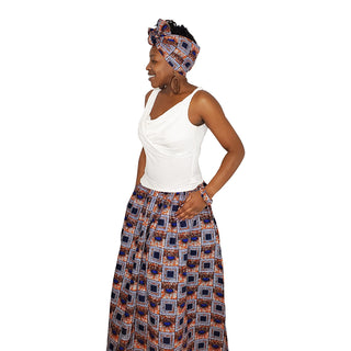 Spectrum Blue Long Maxi Skirt - OJ Styles and Accessories