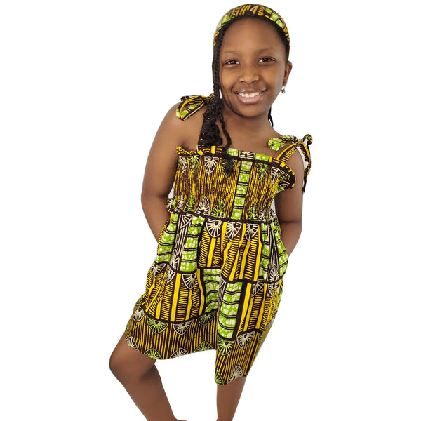 Brown Spears Girl's Smock Dress - OJ Styles and Accessories