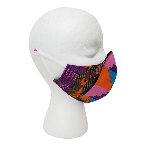 Kente Pink Face Mask - OJ Styles and Accessories