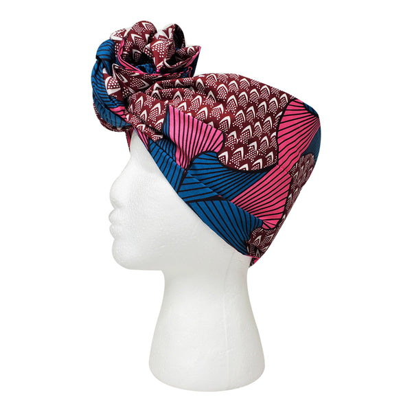 Blue Pedals Open Crown Headwrap - OJ Styles and Accessories