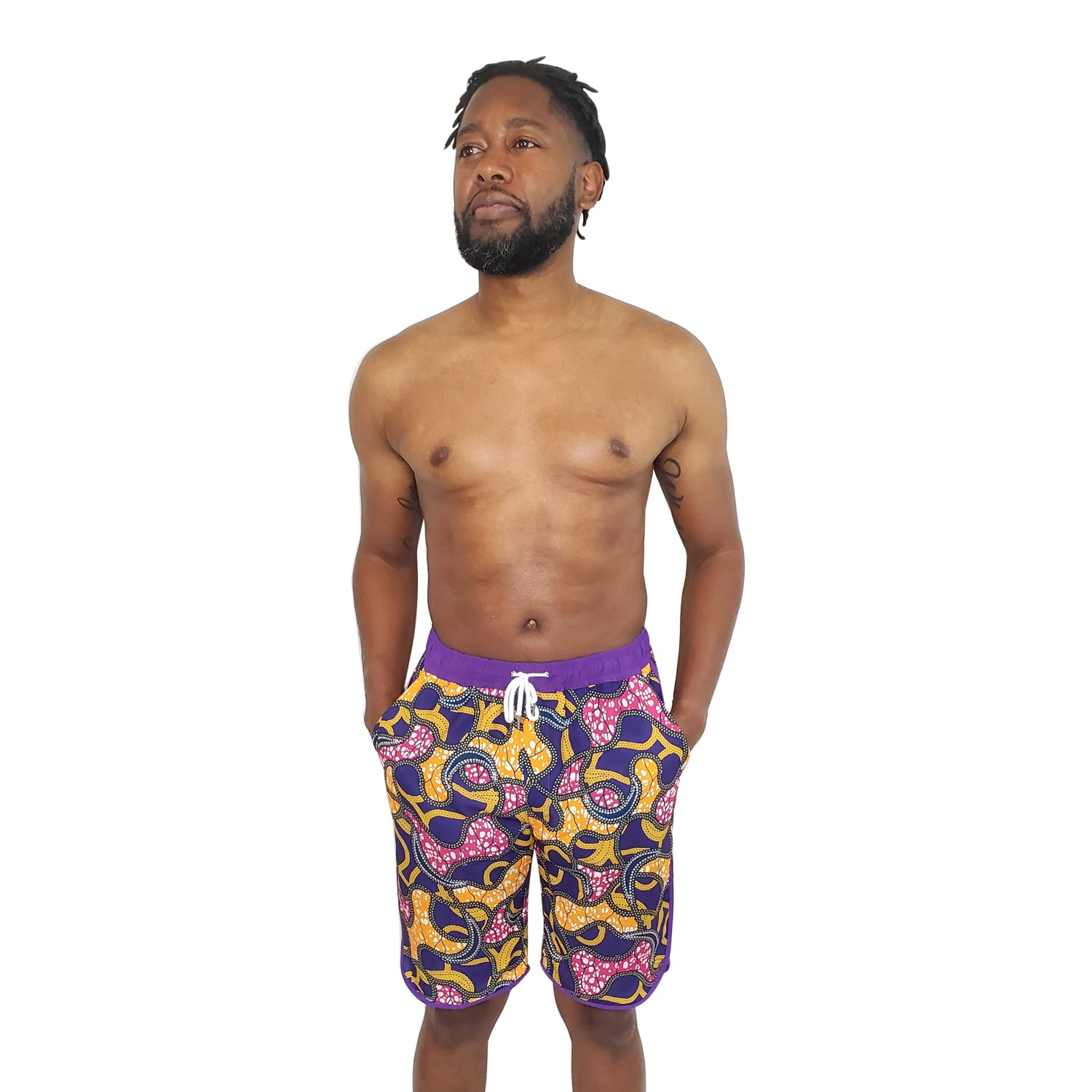 Los Angeles Lakers Nationality Purple Beachwear Shorts Design Swimsuit  Fashion Men Cool Swimming Trunks : Clothing, Shoes & Jewelry 