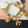 14K African Gold Charm Bracelets